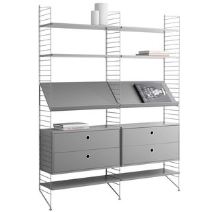 String Furniture Hoge Kast 3 Medium Grijs String Furniture Hoge Kast 3 Medium Grijs