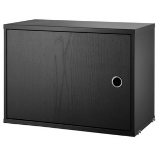 String Furniture Kast Met Openslaande Deur 58x42x30cm Zwart Gebeitst Essen