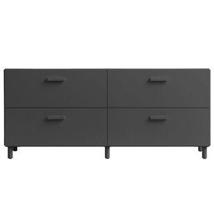 String Furniture Relief Low Ladekast 123x46,6 Grijs