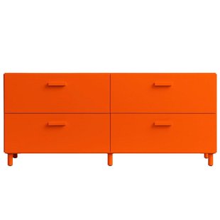 String Furniture Relief Low Ladekast 123x46,6 Oranje String Furniture Relief Low Ladekast 123x46,6 Oranje