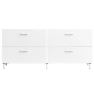 String Furniture Relief Low Ladekast 123x46,6 Wit