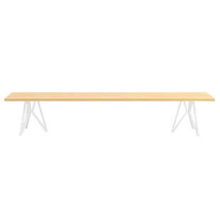 Studio HENK Butterfly Eetbank 220,wit Frame,hardwax Light 3041,verjongd Afgerond