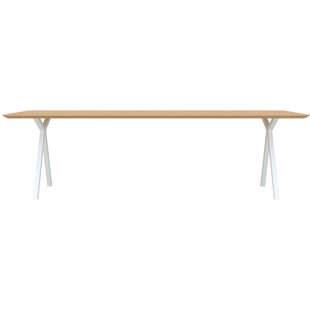 Studio HENK Slim X-Type Tafel 260x100 Wit Frame Hardwax Light 3041 Verjongd Ronde Hoeken