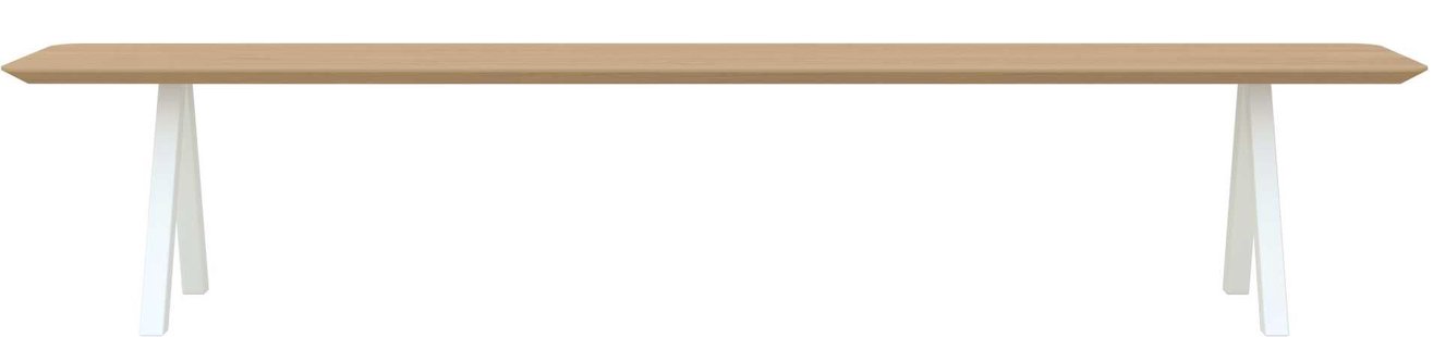 Studio HENK Slim X-Type Eetbank 200,wit Frame,wax 3041,verjongd