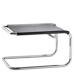 Thonet S35 LH Hocker Kernleder Zwart