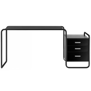 Thonet S285/1 Bureau Essen Open Pori&euml;n Zwart Zwart Onderstel