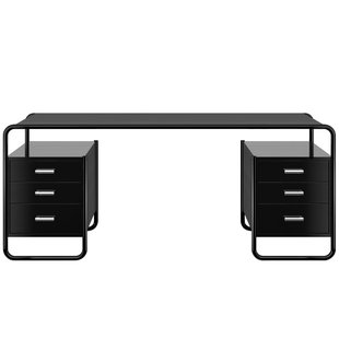 Thonet S285/5 Bureau Essen Open Pori&euml;n Zwart Zwart Onderstel