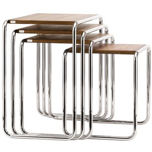 Thonet B9 Bijzettafel Set Van 4 Pure Materials Walnoot Geolied