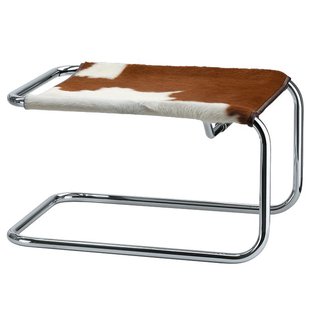 Thonet S35 LVH Hocker Koeienhuid Bruin/wit