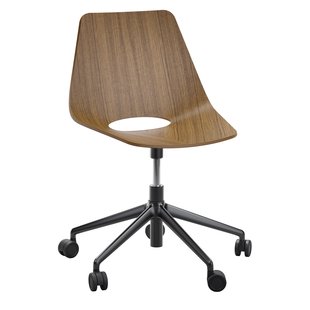 Thonet S661 DR Bureaustoel Zwart Onderstel Walnoot