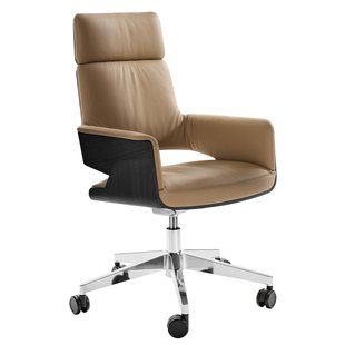 Thonet S845 DRWE/PVDRWE Bureaustoel Nero