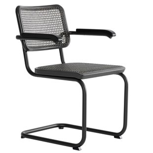 Thonet S64 V Eetkamerstoel Dark Melange Black