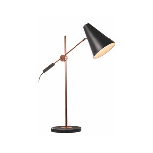 Artdelight Obscur - tafellamp - 22 x 69 cm - zwart en chroom