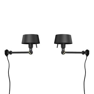 Tonone Bolt Bed Underfit Wandlamp Met Stekker Set Van 2 Smokey Black