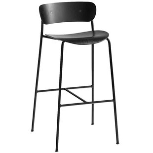 &amp;tradition Pavilion AV9 Barkruk 75cm Zwart Gelakt Eiken