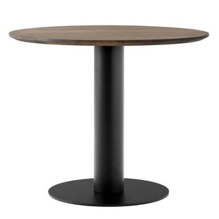 &amp;tradition In Between SK11 Tafel Met Zwarte Voet Tafelblad Gerookt Eiken