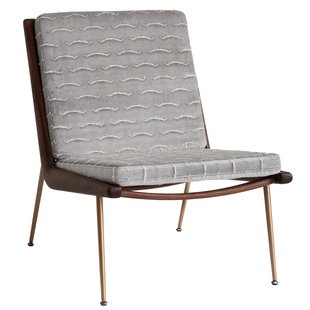 &amp;tradition Boomerang HM1 Fauteuil Walnoot Nouvelles Vagues Silver Rock