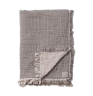 &amp;tradition Cotton Throw SC33 Plaid 260x260 Cloud&amp;Slate