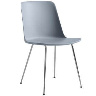 &amp;tradition Rely HW6 Stoel Lichtblauw Chroom Onderstel