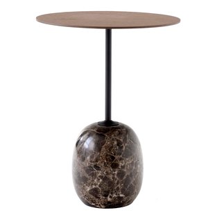 &amp;tradition Lato Bijzettafel&Oslash;40 Walnoot Gelakt En Emparador Marmer