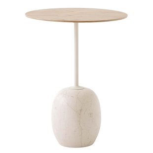 &amp;tradition Lato Bijzettafel&Oslash;40 Eiken Gelakt En Crema Diva Marmer
