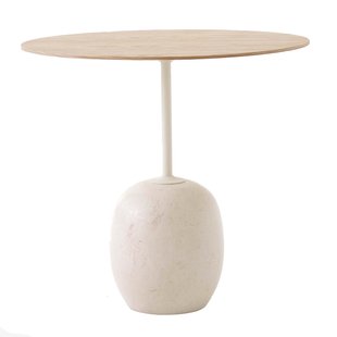 &tradition Lato Bijzettafel Ovaal 40x50 Eiken Gelakt Crema Diva Marmer &tradition Lato Bijzettafel Ovaal 40x50 Eiken Gelakt Crema Diva Marmer