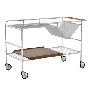 &amp;tradition Alima NDS1 Trolley Chrome Gelakt Walnoot