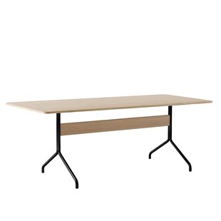 &amp;tradition Pavilion AV19 Tafel 200x90 Zwart Onderstel Gelakt Eiken