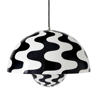 &tradition FlowerPot Big VP2 HanglampØ50 Black/white Pattern &tradition FlowerPot Big VP2 HanglampØ50 Black/white Pattern