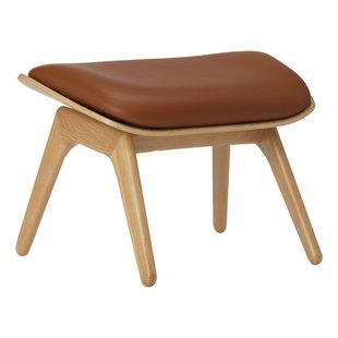 Umage The Reader Voetenbank Naturel Eiken Leer Cognac Umage The Reader Voetenbank Naturel Eiken Leer Cognac