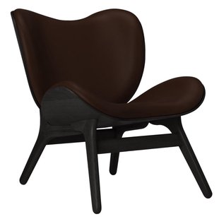 Umage A Conversation Piece Low Fauteuil Zwart Eiken Leer Brown