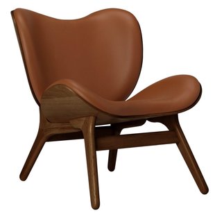 Umage A Conversation Piece Low Fauteuil Donker Eiken Leer Cognac