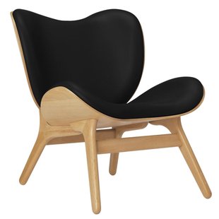 Umage A Conversation Piece Low Fauteuil Naturel Eiken Leer Black