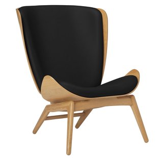 Umage The Reader Fauteuil Naturel Eiken Leer Black
