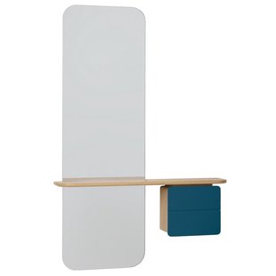Umage One More Look Spiegel Naturel Eiken Petrol Blue