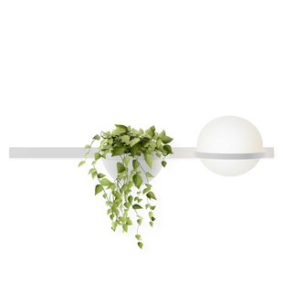 Vibia Palma 3702 Wandlamp LED Met Plantenbak Wit
