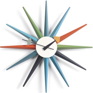 Vitra Sunburst Clock Klok&Oslash;47 Diverse Kleuren