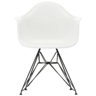 Vitra Eames DAR Stoel Zwart Gepoedercoat Onderstel White