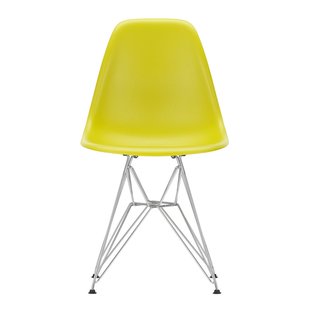 Vitra Eames DSR Stoel Verchroomd Onderstel Mustard