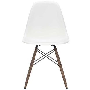 Vitra Eames DSW Stoel Donker Esdoorn Onderstel White