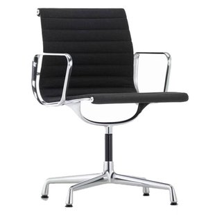 Vitra EA 104 Stoel Hopsak Zwart Onderstel Verchroomd Vitra EA 104 Stoel Hopsak Zwart Onderstel Verchroomd