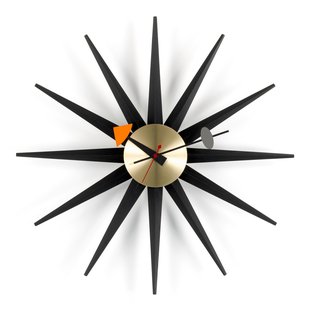 Vitra Sunburst Clock Klok Black Collection&Oslash;47