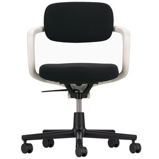 Vitra Allstar Bureaustoel Zachte Wielen Witte Armleuning Nero Rugleuning