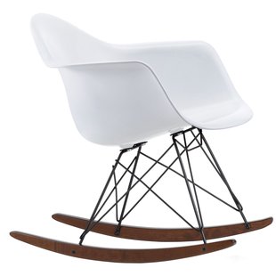Vitra Eames RAR Schommelstoel Met Donker Onderstel Wit