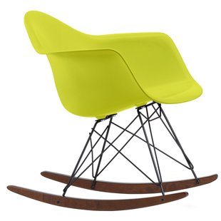 Vitra Eames RAR Schommelstoel Esdoorn Donker Onderstel Mustard