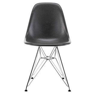 Vitra Eames DSR Fiberglass Stoel Chroom Onderstel Elephant Hide Grey