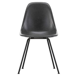 Vitra Eames DSX Fiberglass Stoel Zwart Onderstel Elephant Hide Grey