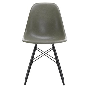 Vitra Eames DSW Fiberglass Stoel Esdoorn Zwart Raw Umber Vitra Eames DSW Fiberglass Stoel Esdoorn Zwart Raw Umber