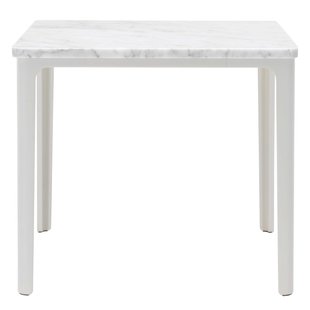 Vitra Plate Salontafel 41x41 Wit Marmer Onderstel Wit Vitra Plate Salontafel 41x41 Wit Marmer Onderstel Wit