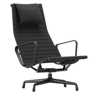 Vitra Aluminium Chair Black EA 124 Zwart